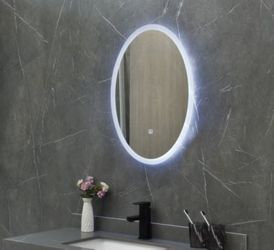 Miroir de salle de bain LED 60x80cm ovale à luminosité variable LuxuryBain