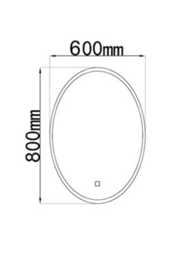 Miroir de salle de bain LED 60x80cm ovale à luminosité variable LuxuryBain