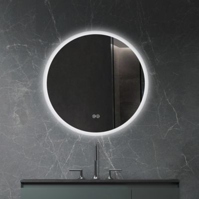 Miroir de salle de bain LED 80cm rond anti buée à luminosié variable LB-228080-80-80 LuxuryBain