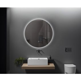 Miroir de salle de bain LED 80cm rond à luminosité variable - LB-316080-80-80 LuxuryBain