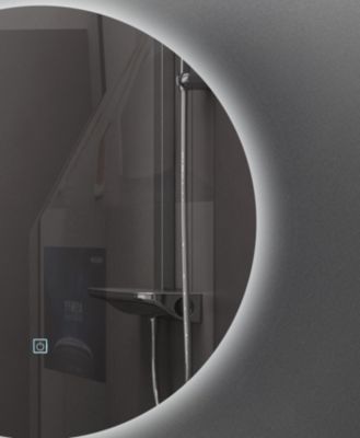 Miroir de salle de bain LED 80cm rond à luminosité variable - LB-316080-80-80 LuxuryBain