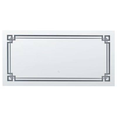 Miroir de salle de bain LED AVRANCHES 120 cm 60 cm Argenté