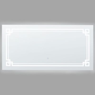 Miroir de salle de bain LED AVRANCHES 120 cm 60 cm Argenté