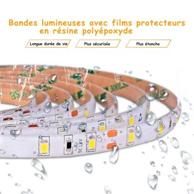 Miroir de salle de bain led bluetooth, 100x60cm Anti-buée, 3x Loupe, 3 couleurs de lumière, AICA SANITAIRE