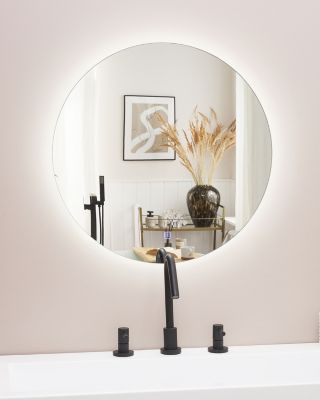 Miroir de salle de bain LED CALLAC 60 cm 60 cm Argenté