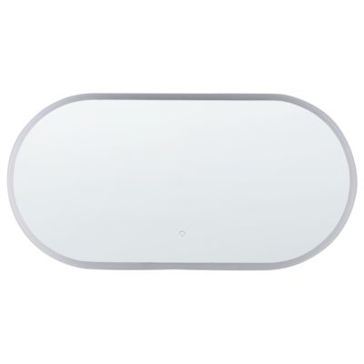 Miroir de salle de bain LED CHATEAUROUX 120 cm 60 cm Argenté