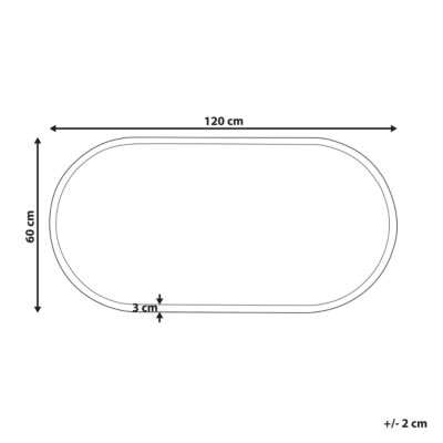 Miroir de salle de bain LED CHATEAUROUX 120 cm 60 cm Argenté