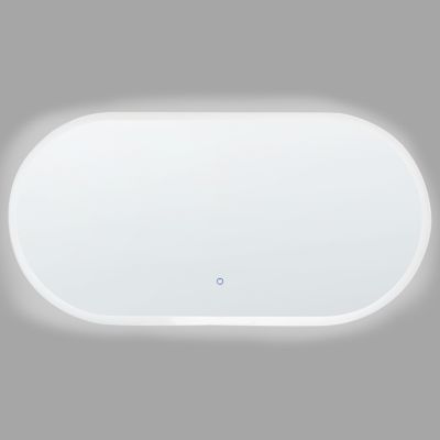 Miroir de salle de bain LED CHATEAUROUX 120 cm 60 cm Argenté
