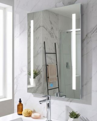 Miroir de salle de bain LED MARTINET 60 cm 80 cm Argenté