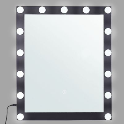 Miroir de salle de bain LED ODENAS 50 cm 60 cm Noir