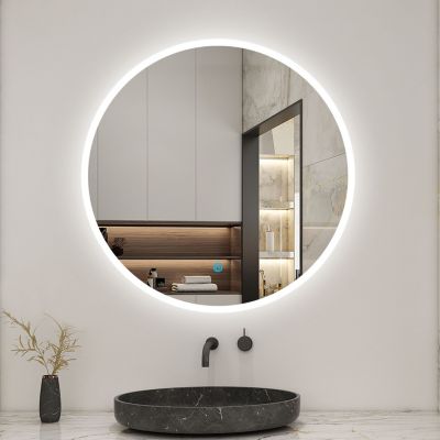 Vtw Living - Miroir de salle de bain rond 60 cm avec éclairage LED et chauffage