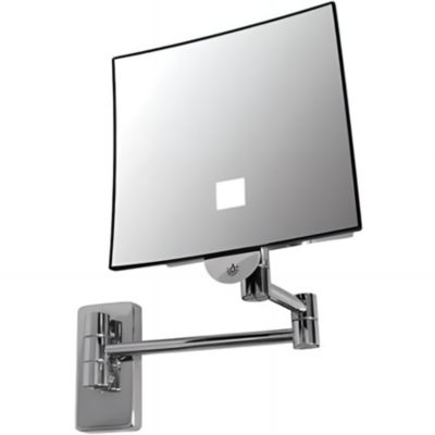 Miroir de salle de bain mural grossissant articulé SANINDUSA Luxe lumineux chrome