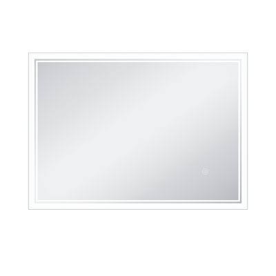 Miroir de salle de bain SIRHONA Miroir carré LED 700x500x35mm, fonction anti-buée, avec interrupteur tactile