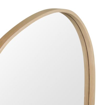 Miroir de salle de bains forme galet l.60 x H.80 cm, placage chêne, Thiam