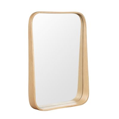 Miroir de salle de bains l.60 x H.80 cm, placage chêne, Thiam