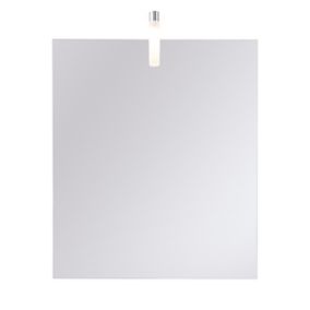 Miroir de salle de bains lumineux chrome IP44 l.60 x H.70 x P.10 cm, Opah