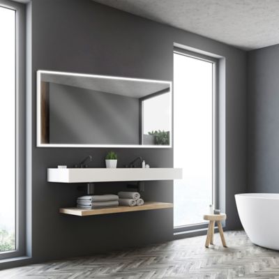 Miroir de salle de bain LED 140 × 80cm 3 couleurs de lumière