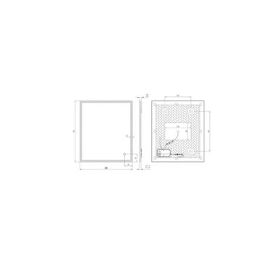 Miroir de salle de bains lumineux LED 70 x 60 cm, argenté, MPGlass Bishop