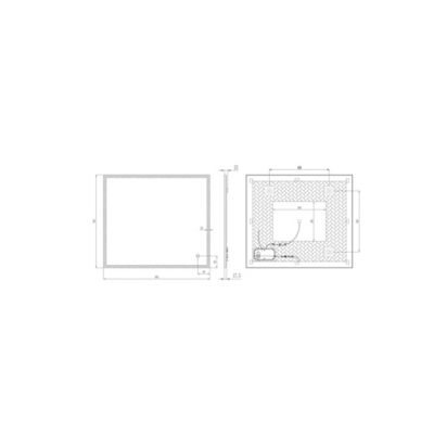 Miroir de salle de bains lumineux LED 70 x 80 cm, argenté, MPGlass Bishop