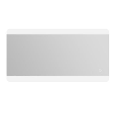 Miroir de salle de bains lumineux LED, argenté l.70 x H. 136 cm, MPGlass Vague