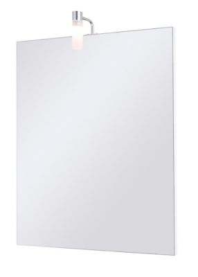 Miroir de salle de bains lumineux LED coloris argent l.60 x P.10 x H.70 cm, Opah