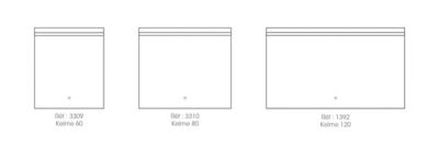Miroir de salle de bains lumineux LED, l.60 x H.70 cm, argenté, MPGlass Kelme
