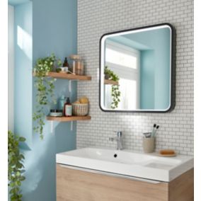 Miroir de salle de bain Sunset 800 x 600 mm avec bande éclairante
