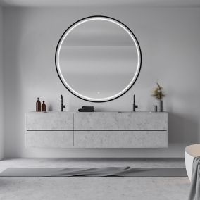 Miroir adhésif rond argent Pierre Pradel Ø42 cm