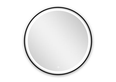 Miroir LED rond salle de bain Noir/Or/Rose 60 à 80cm - Collection Paris -  Stellameubles