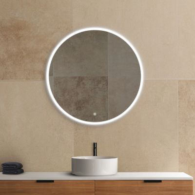 Miroir de salle de bains lumineux LED rond Ø 100 cm MPGlass Bishop 2