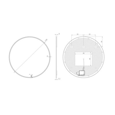 Miroir de salle de bains lumineux LED rond, Ø120 cm, argenté, MPGlass Bishop