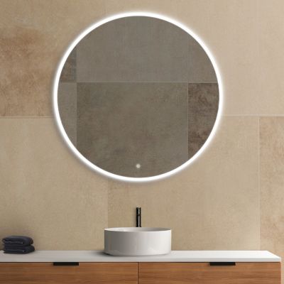 Miroir de salle de bains lumineux LED rond Ø 120 cm MPGlass Bishop 2