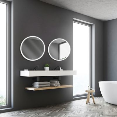 Five Miroir Salle De Bain Rond Lumineux LED Tactile Diamètre 45 Cm