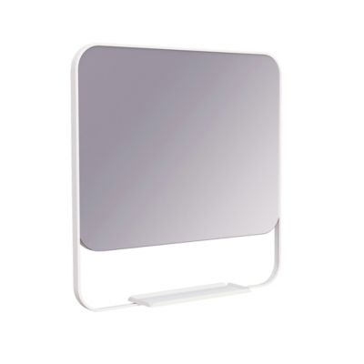 Miroir de salle de bains mural avec tablette 60.5 x 60.5 cm, blanc, GoodHome Maza