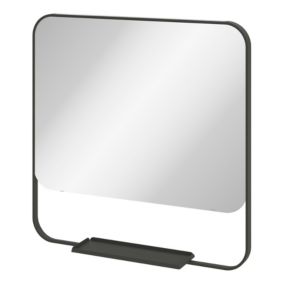 Miroir LED Swann Black diamètre 75 cm MP GLASS, 1561947, Salle de bains  et WC