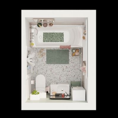 Miroir de salle de bains mural noir avec tablette l.60,5 x H.60,5 x P.12 cm, GoodHome Maza