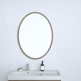 Miroir de salle de bains oval H.60 x L.80 cm Kabayan
