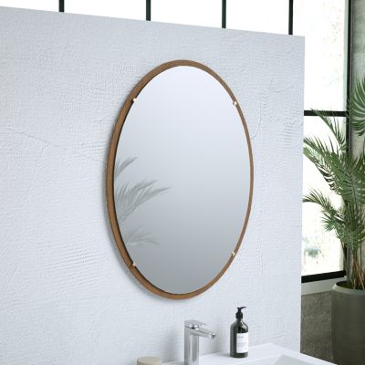 Miroir de salle de bains ovale H.60 x L.80 cm Kabayan