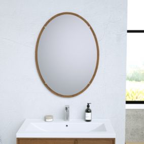 Miroir de salle de bains ovale H.60 x L.80 cm Kabayan