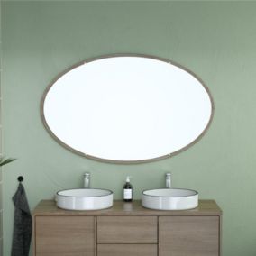 Éclairage avant miroir, cadre miroir salle bain moderne, éclairage miroir  en acier inoxydable avec tête lampe rotative à 360 degrés, blanc chaud 3000