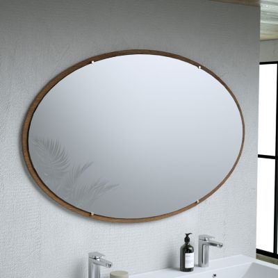 Miroir de salle de bains ovale H.76 x L.120 cm Kabayan