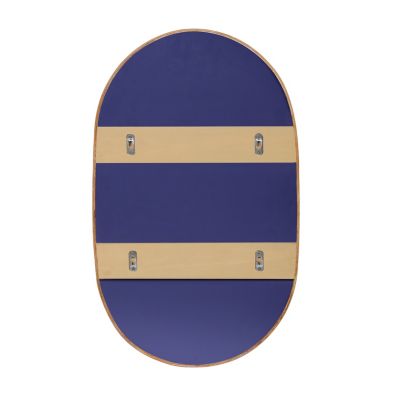 Miroir de salle de bains ovale l.40 x H.70 cm, placage chêne, Thiam