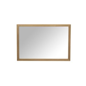 Miroir de salle de bains placage chêne l.70 x L.100 x ép.1,6 cm, GoodHome Perma