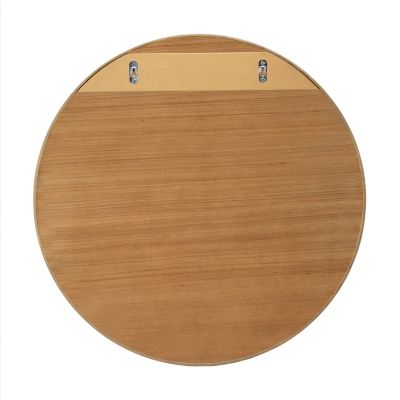 Miroir de salle de bains rond Ø.60 cm, placage chêne, Thiam