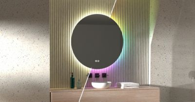 Miroir de salle de bains rond lumineux à LED Ø80 cm, MPGlass Aurora