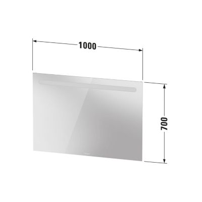 Miroir de toilette aluminium éclairage LED salle de bain, 70x100x15cm, DURAPOINT