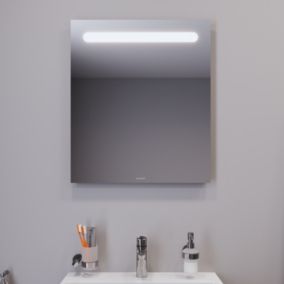 Miroir de toilette aluminium éclairage LED salle de bain, 70x60x15cm, DURAPOINT