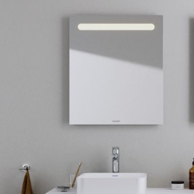 Miroir de toilette aluminium éclairage LED salle de bain, 70x60x15cm, DURAPOINT