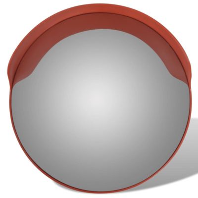 Miroir de trafic convexe Plastique Orange 60 cm