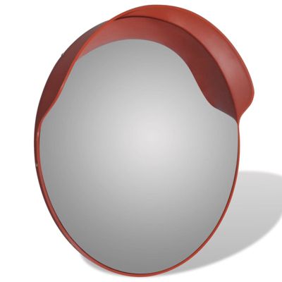 Miroir de trafic convexe Plastique Orange 60 cm